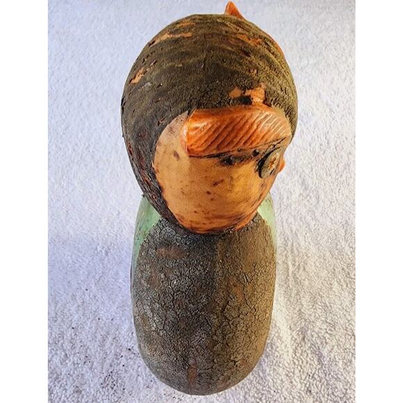 MCM 1960s Leather Wrapped OWL Liquor Bottle Decanter Made in Italy READ Barware - Picture 8 of 10